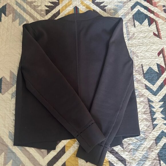 MM Lafleur Knit Cardigan Blazer Sant Ambroeus Jardigan in Charcoal- Small - Picture 6 of 8
